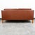 Animal Skin Mid Century Danish Modern Sofa Couch Brown Leather 2 Seat Settee Vintage Denmark For Sale - Image 7 of 11