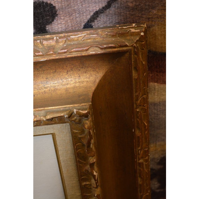 1950s Vintage Gold Wood Framed Leonardo Cominotto Italy (1898-1966) Still Life Oil Painting Grapes For Sale - Image 5 of 14