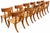 Brown Teak Klismos Patio Dining Chairs. - Set of 12 For Sale - Image 8 of 11
