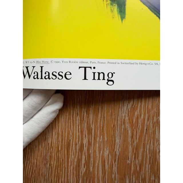 Walasse Ting, Blue Horse, Copyright 1990, Yves Riviere .....Printed in Switzerland For Sale - Image 6 of 11