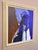 Mid-Century Modern 'Blue Division' Vintage Original Abstract Oil Painting by Swedish Painter Hans Osswald (1919-1983), Framed For Sale - Image 4 of 14
