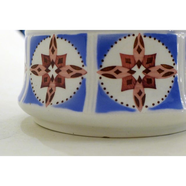 Art Deco Candy / Sugar Bowl in Earthenware and Metal from Gebrüder Mehner, Former Czechoslovakia, 1920s For Sale - Image 3 of 14