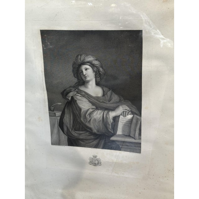 refined 19th century engraving depicting the Samian Sibyl engraved by Giovanni Rivera and designed by Pietro Ermini,...