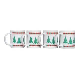 Christmas Tree Mugs - Set of 4 For Sale