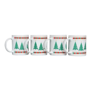 Christmas Tree Mugs - Set of 4
