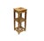 Rustic Vintage Patina Square Slim Wood Pedestal Display Stand Side Table For Sale - Image 3 of 10
