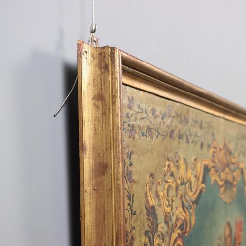 Italian Artist, Large Allegorical Overdoor Painting, Oil on Canvas For Sale - Image 9 of 11