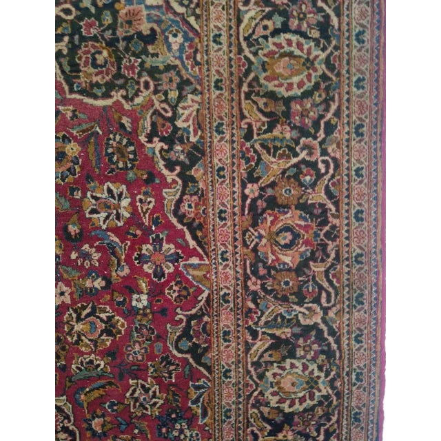 1950s Vintage Persian Kashan 4'4" X 6'10" For Sale - Image 4 of 8