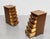 Pair of Federal Style Narrow Mahogany Dressers | 1920's Skinny Nightstands Glass Knobs For Sale - Image 11 of 12