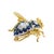 Late 20th Century Vintage 14k Yellow Gold Sapphire & Diamond Fly Brooch For Sale - Image 5 of 11