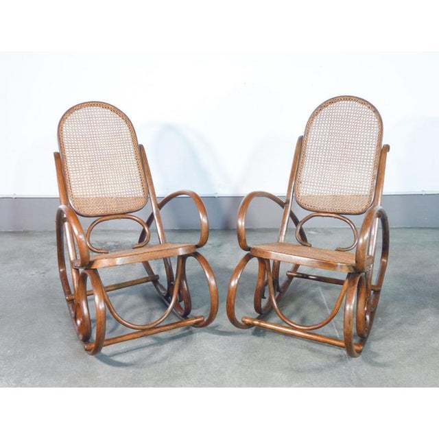 19th Century Wooden Rocking Chairs, Set of 2 For Sale - Image 6 of 18