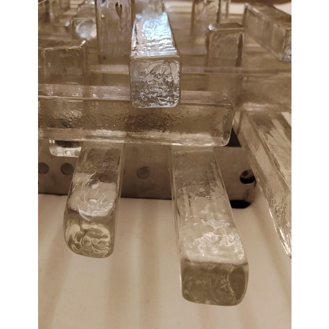 Large Glass Wall Sconce attributed to Poliarte, Murano, 1960s For Sale - Image 3 of 16