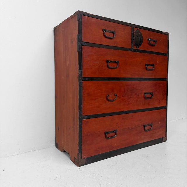 Japanese Kimono Tansu Storage Chest, 1880s For Sale - Image 4 of 13