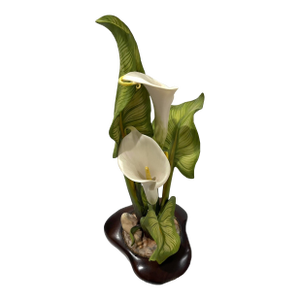 Calla Lily Sculpture - Hand-Painted Porcelain - Cybis Limited Edition 1970s