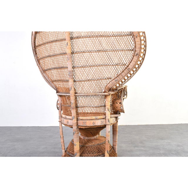 Mid-Century Modern Wicker Peacock Emmanuelle Chair from Kok Maison, 1970s For Sale - Image 15 of 16
