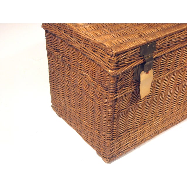Large Antique French Wicker Trunk Chairish