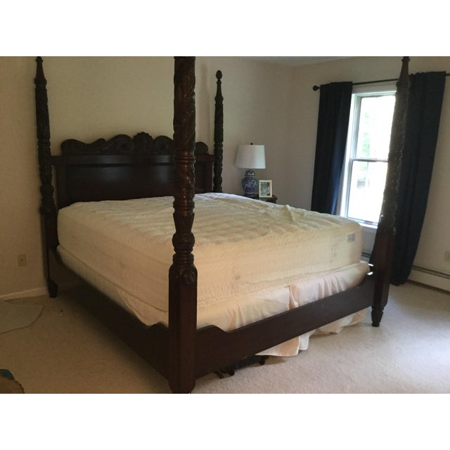 Ralph Lauren Safari FourPost Mahogany King Bed Chairish