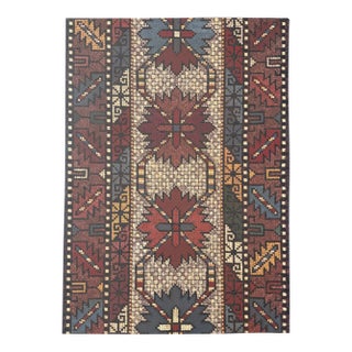 Karabakh Rug Style Acrylic on Canvas by E.Vial 1991 For Sale