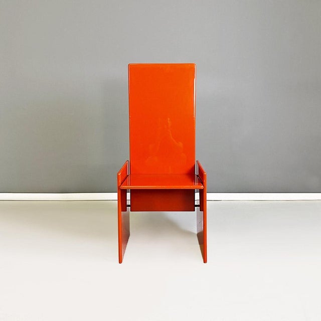 Gavina Kazuki Chairs in Red Lacquered Wood attributed to Kazuhide Takahama for Simon Gavina, 1969, Set of 6 For Sale - Image 4 of 18