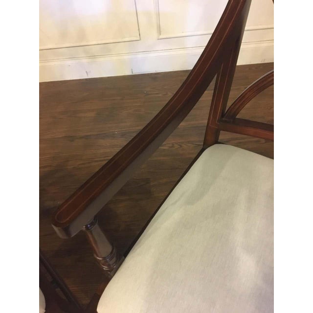 Set of Eight Adams Style Mahogany Dining Chairs by Leighton Hall - Showroom Samples For Sale In Atlanta - Image 6 of 11