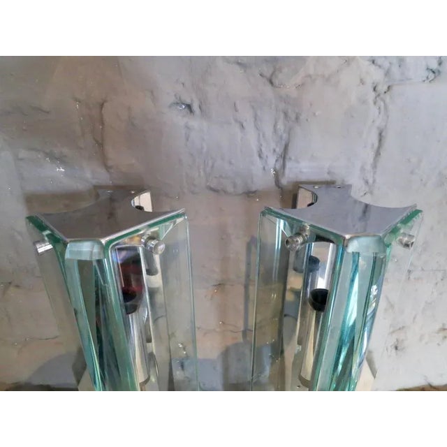 Italian Glass Wall Sconces, 1960s, Set of 2 For Sale - Image 3 of 6