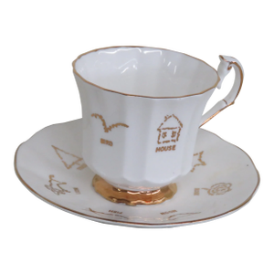 Taylor and Ken Red Rose Cup of Fortune Teacup and Saucer Bone China 4357b
