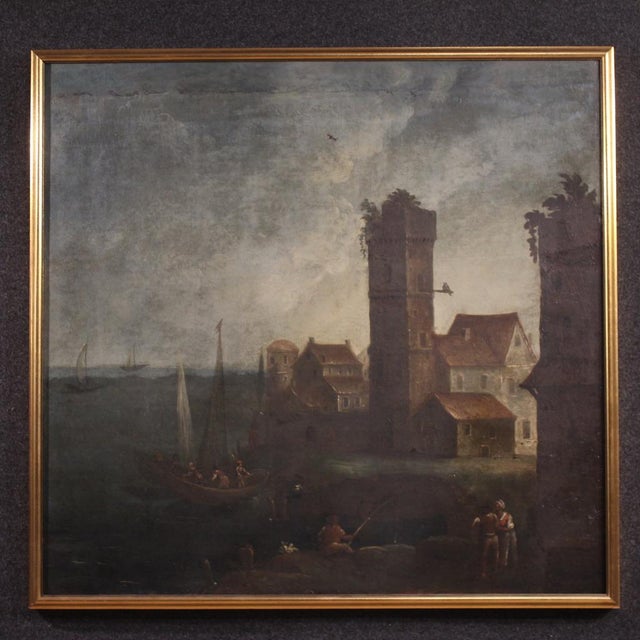 Unknown, Seascape, 1770, Oil on Canvas, Framed For Sale - Image 16 of 16