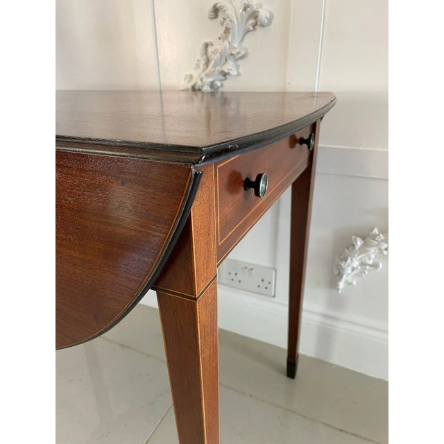 Antique Inlaid Mahogany Pembroke Table, 1780s For Sale - Image 11 of 13
