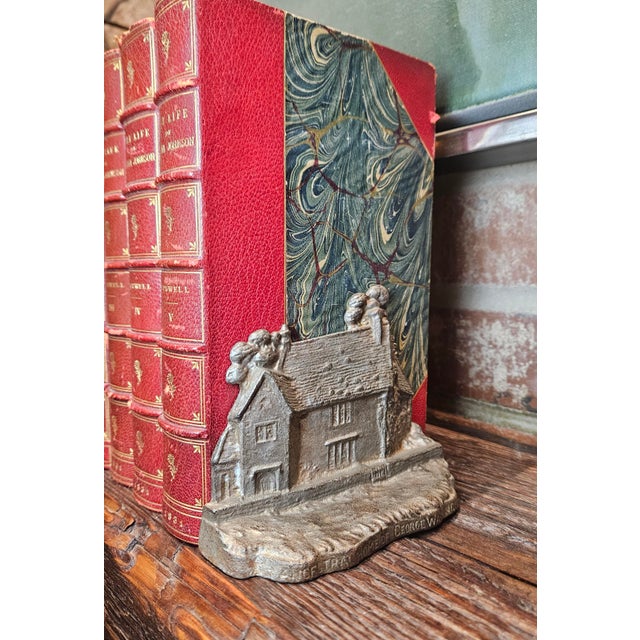 1920s George Washington’s Ancestral Home Book Ends For Sale - Image 4 of 12