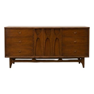 Mid 20th Century Broyhill Brasilia Long Lowboy Triple Dresser - Attributed For Sale