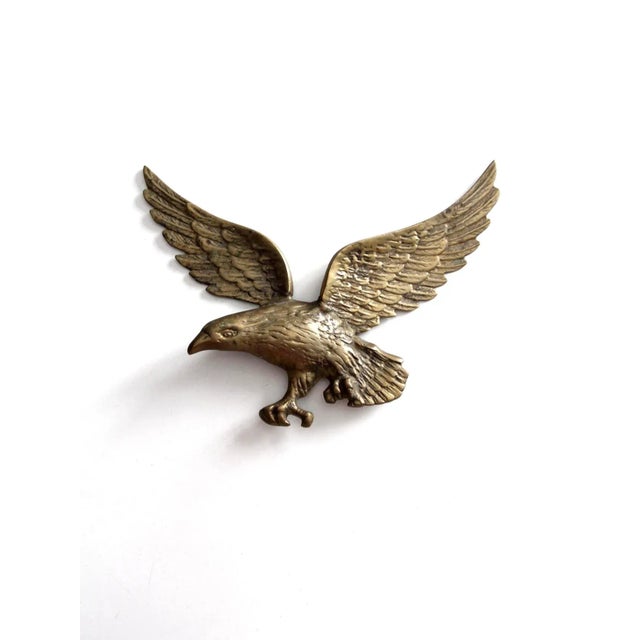 Vintage Brass Eagle Wall Hanging For Sale - Image 11 of 11