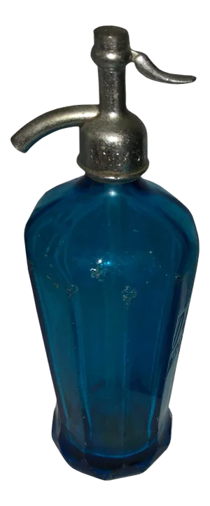 Antique Deep Blue Glass Seltzer Bottle