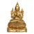 Late 20th Century Gilt Brass Tsongkhapa Seated Religious Sculpture, Buddhist Altar Statue For Sale