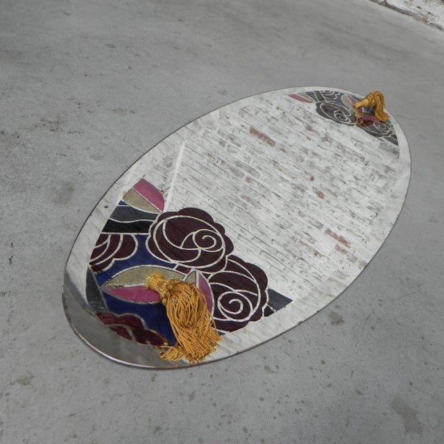 Art Deco Oval Mirror, 1920s For Sale - Image 7 of 11