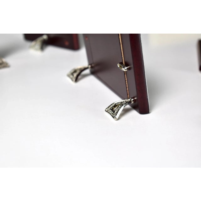 Metal Four Sterling Silver Italian Photo Frames and Album For Sale - Image 7 of 13