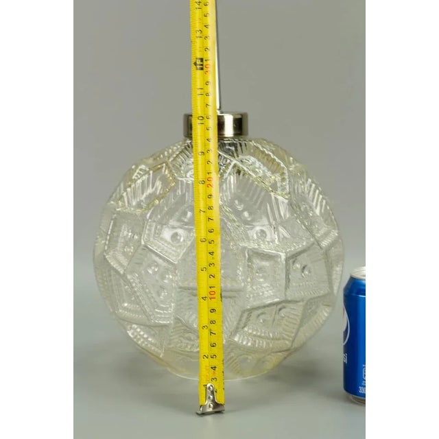 Mid-Century Modern Glass & Chrome Pendant Light For Sale - Image 17 of 18