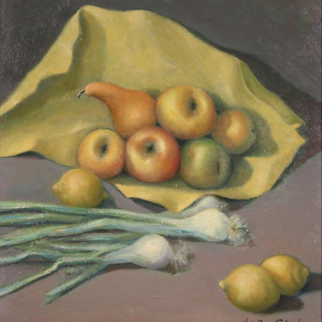 1940s Valentino Ghiglia, Still Life, 1940, Oil on Canvas For Sale - Image 5 of 15