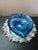 Signed Adam Jablonski Poland 5" Swirl Heart Shaped Art Glass Bowl The product is a 5" swirl heart-shaped art glass bowl...