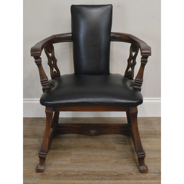 Arts & Crafts Romweber Viking Oak Vintage Captains Armchair For Sale - Image 3 of 13