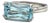 1990s Natural Solitaire Aquamarine Ring Size 6.5 14k W Gold 2.71 Cts Certified For Sale