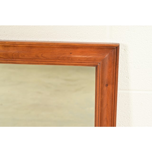 American L. & J. G. Stickley American Colonial Cherry Wood Framed Wall Mirror, 1957 For Sale - Image 3 of 8