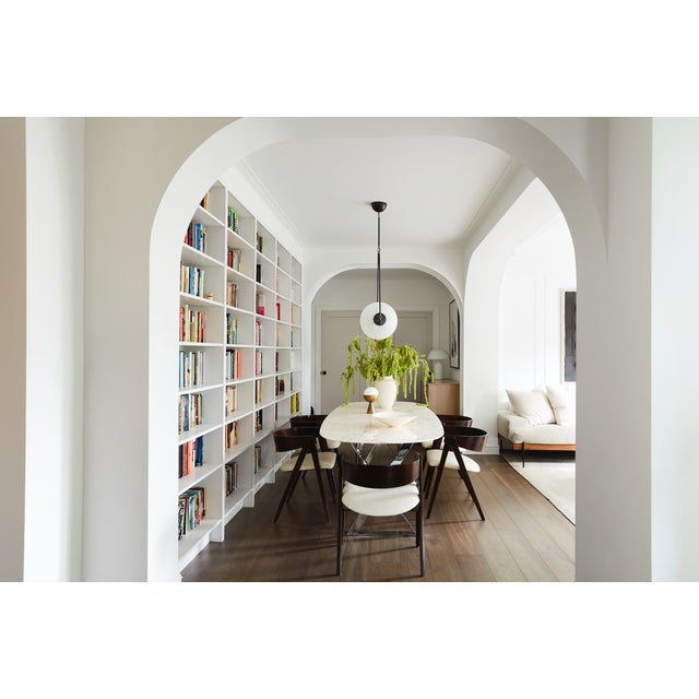 B&b Italia Maxalto Pathos Dining Table by Antonio Citterio in Calacatta Marble and Chrome For Sale In New York - Image 6 of 14