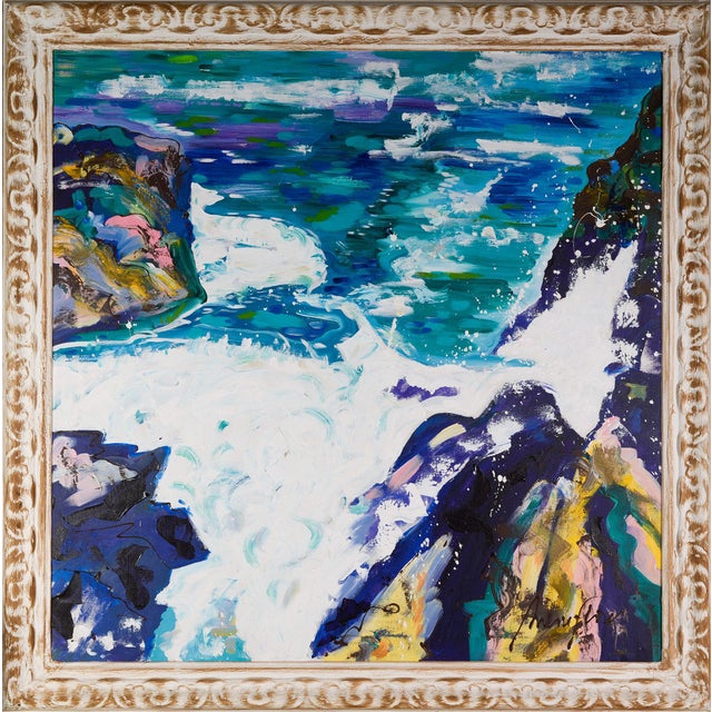 Antoni Ferrer Palero, Seascape Study, Large Oil on Canvas For Sale