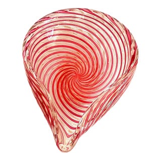 Murano Art Glass Teardrop Bowl For Sale