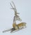C.1970's; Asian, Thai Polished nickel combo, with gilt gold embellished details is this decorative reindeer with tall...