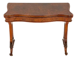 Victorian Games Table in Burr Walnut, 1860