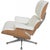 Set of Lounge Chair with Ottoman in White Leather by Charles Eames, 2010s For Sale - Image 13 of 18