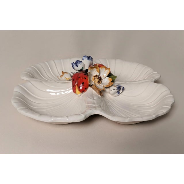 Vintage Italian Floral 4-Part Serving Platter For Sale - Image 13 of 13