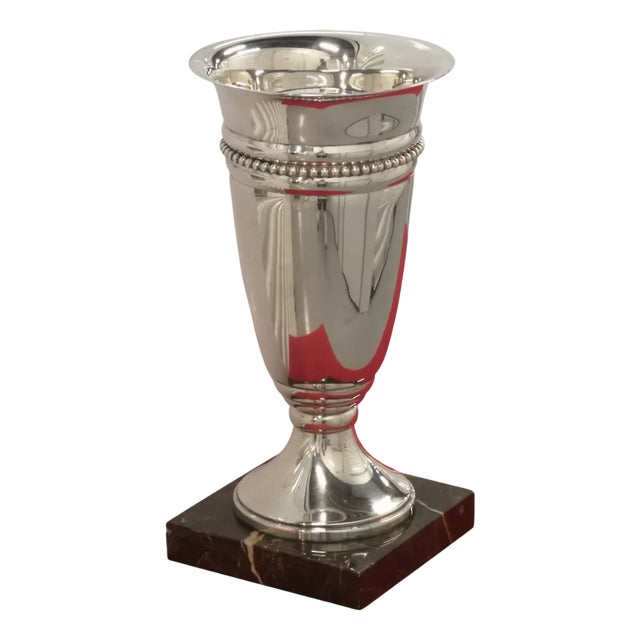 Silver-Plated Trophy Vase, 1980s For Sale
