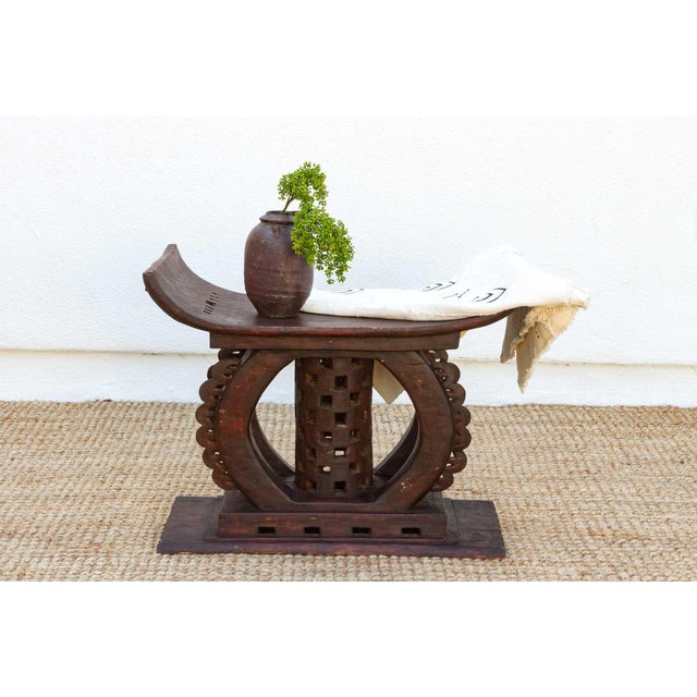 A symbol of status and power, this antique Asante stool is a must-have for collectors of African art. Hand-carved from a...